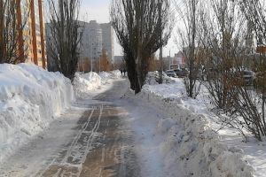 В Омске после жалобы в соцсетях почистили дорожку к БСМП