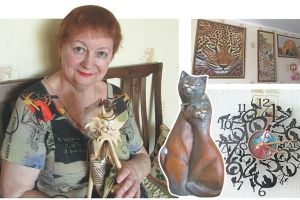 Омичка собрала масштабную  коллекцию скульптур кошек и котов