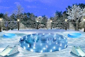 Как оформят парк с главной елкой Омска: каток, светящийся фонтан и огромные ледяные яйца 