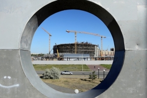 Новый спорткомплекс, строящийся на месте «Арены Омск», уже подключили к отоплению