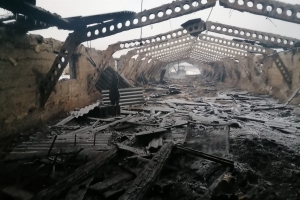 В ходе пожара на ферме в Омской области погибли двое