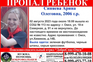 В Омске уже сутки не могут найти 17-летнюю девушку