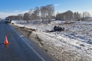 На омской трассе иномарка улетела в кювет: один человек погиб, еще трое в больнице