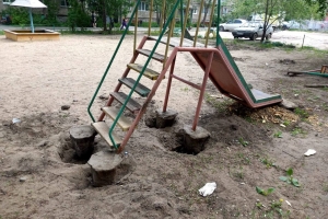 Сломанные качели, торчащие гвозди: ️В Омской области более 100 детских площадок и аттракционов оказались с нарушениями