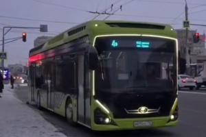 Электробус «Генерал» начал работать на троллейбусном маршруте
