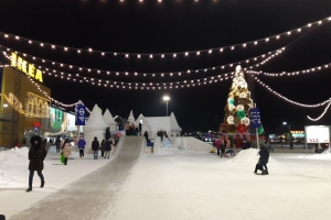 В омской «Меге» запустили уличный каток