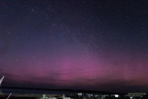 Омская область озарилась ночью северным сиянием
