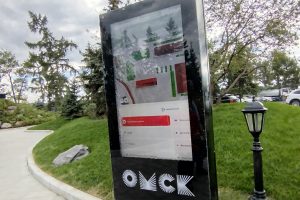  На новой набережной Иртыша уже разбит сенсорный экран