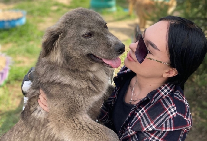 Омские волонтеры спасли бездомную собаку от мучительной смерти, но не могут отправить ее за границу
