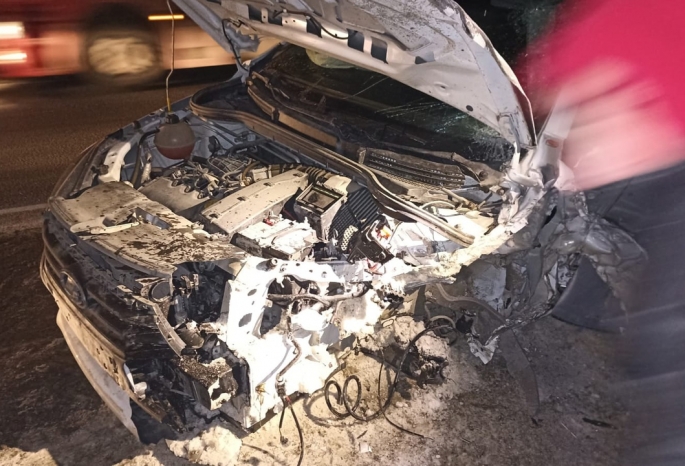 На омской «трассе смерти» в лобовом ДТП погиб водитель