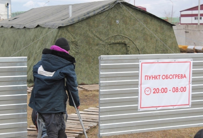 В Омске всю зиму будет работать теплая палатка для бездомных 