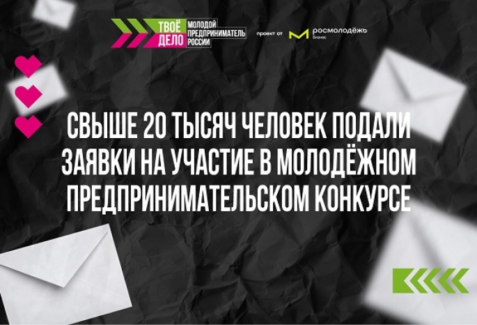 Свыше 20 тысяч человек подали заявки на участие в молодежном предпринимательском конкурсе