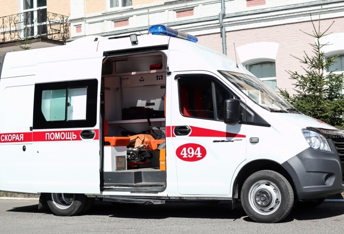 В центре Омска столкнулись два автобуса, полные пассажиров