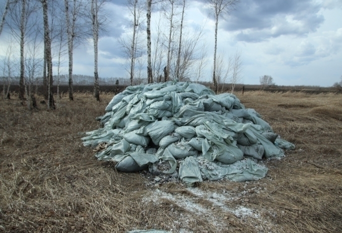 В Советском округе Омска обнаружили незаконную свалку из биоотходов