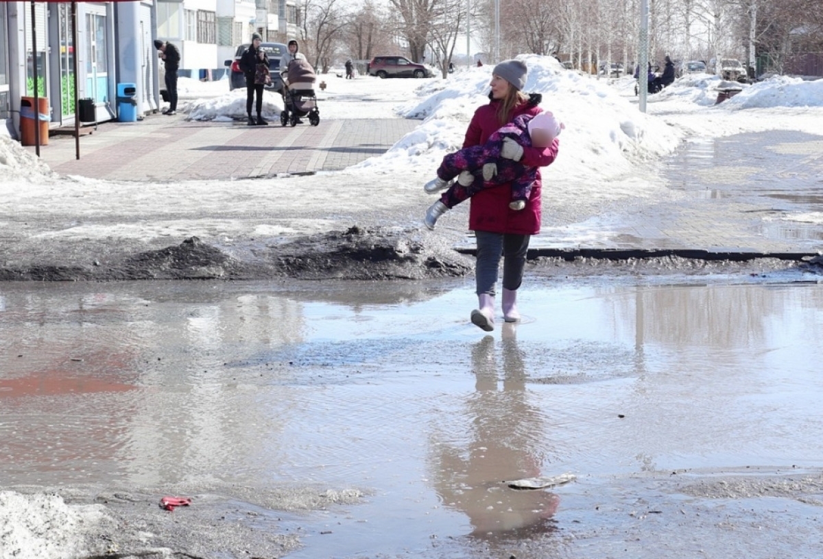 В выходные Омскую область ждет резкое потепление до +7 и дождь