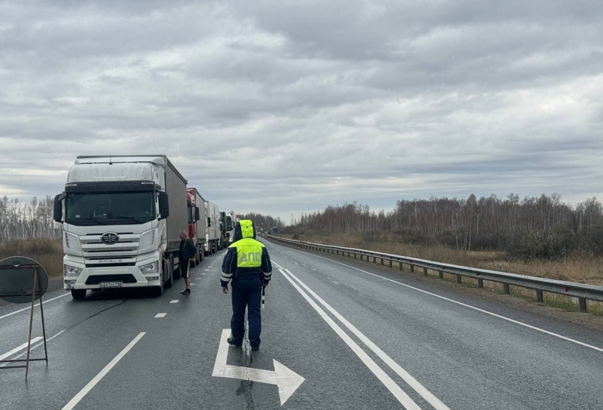 Омских водителей снова предупредили об ограничениях на тюменской трассе из-за паводка