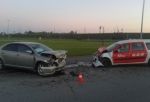 Пьяный водитель за рулем Toyota врезался в такси у «Арены Омск»