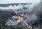 После мощного пожара на складе с пластиком в Омске зафиксировали выбросы сероводорода и оксида углерода