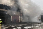 В Омске произошел крупный пожар на складе