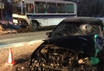 Омич на «Форде» устроил аварию с пассажирским автобусом