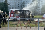 В Омске за два дня сгорела уже вторая маршрутка (видео)