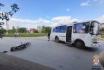 В Омской области пассажирский автобус столкнулся с мопедом