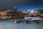 Под виадуком у омского Телецентра столкнулись Toyota Mark II и Toyota Avensis