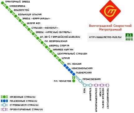 Карта метро в волгограде