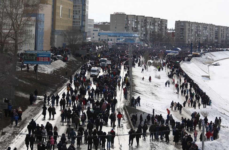 Иртышская набережная зима омск