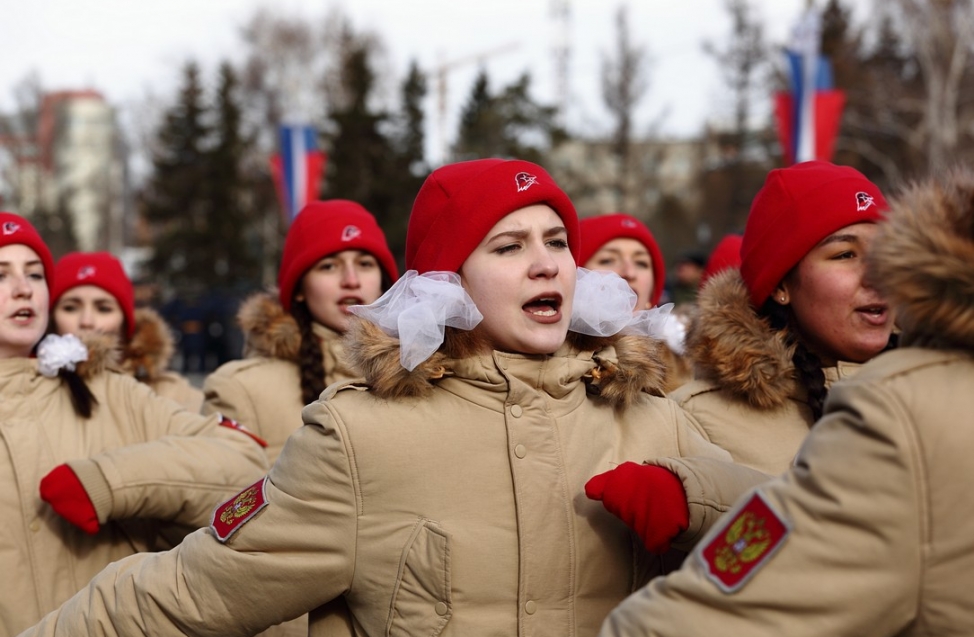 В Омске прошел парад в честь Дня защитника отечества