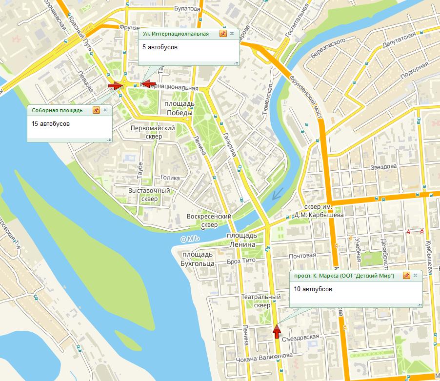 Автобусы омск онлайн карта