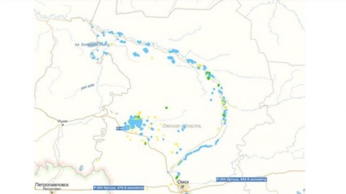 Карта рыбных мест омской области